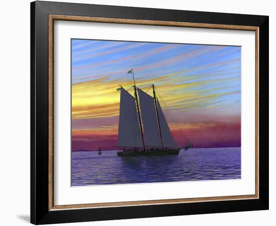 Red Sky at Night-John Morrow-Framed Giclee Print