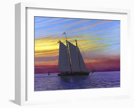 Red Sky at Night-John Morrow-Framed Giclee Print