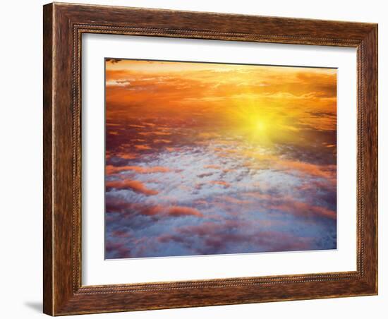 Red Sky at Sunrise, Florida, United States of America, North America-Angelo Cavalli-Framed Photographic Print