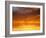 Red Sky at Sunrise over Atlantic Ocean, View from Miami Beach, Florida, USA, North America-Angelo Cavalli-Framed Photographic Print