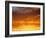 Red Sky at Sunrise over Atlantic Ocean, View from Miami Beach, Florida, USA, North America-Angelo Cavalli-Framed Photographic Print