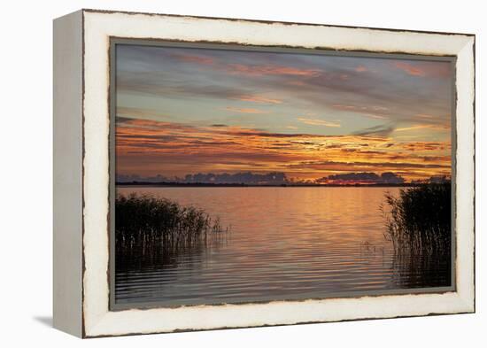 Red Sky over the Saaler Bodden Close Ahrenshoop-Uwe Steffens-Framed Premier Image Canvas