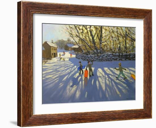 Red Sledge, Monyash, Derbyshire-Andrew Macara-Framed Giclee Print