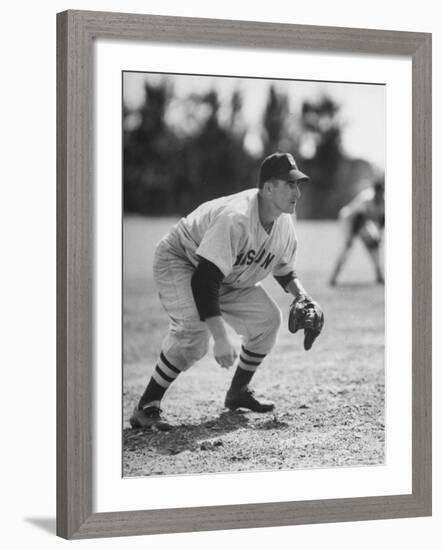 Red Sox John Pesky Getting Ready for the Hit-Frank Scherschel-Framed Premium Photographic Print