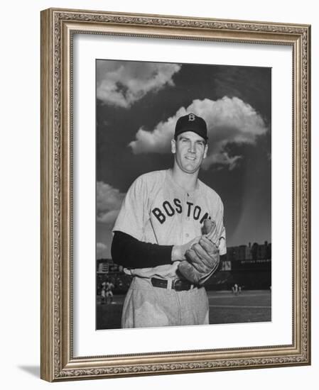 Red Sox Player Dave Ferriss Posing with Glove in His Hands-Bernard Hoffman-Framed Premium Photographic Print