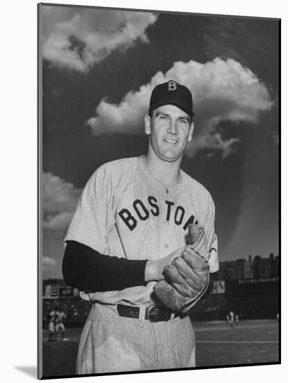 Red Sox Player Dave Ferriss Posing with Glove in His Hands-Bernard Hoffman-Mounted Premium Photographic Print