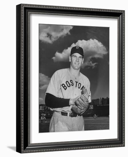 Red Sox Player Dave Ferriss Posing with Glove in His Hands-Bernard Hoffman-Framed Premium Photographic Print