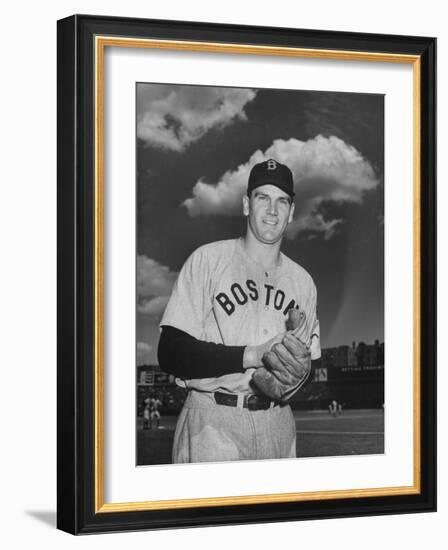 Red Sox Player Dave Ferriss Posing with Glove in His Hands-Bernard Hoffman-Framed Premium Photographic Print