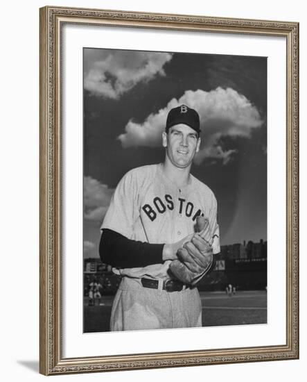 Red Sox Player Dave Ferriss Posing with Glove in His Hands-Bernard Hoffman-Framed Premium Photographic Print