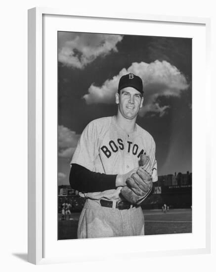 Red Sox Player Dave Ferriss Posing with Glove in His Hands-Bernard Hoffman-Framed Premium Photographic Print