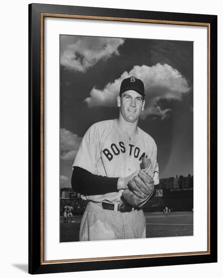 Red Sox Player Dave Ferriss Posing with Glove in His Hands-Bernard Hoffman-Framed Premium Photographic Print