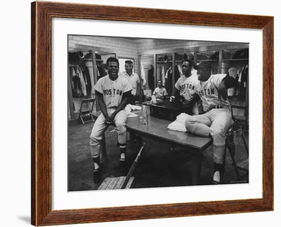 Red Sox Players Reggie Smith and George Scott-Art Rickerby-Framed Premium Photographic Print