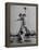 Red Sox's Player in Mid Air Catching the Ball, While an Opposing Player Slides Between His Legs-John Florea-Framed Premier Image Canvas