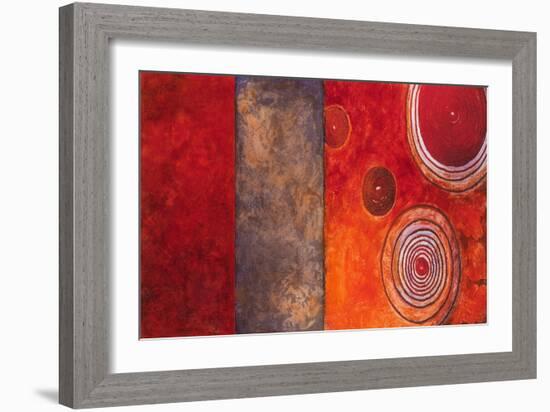 Red Spirals I-Lanie Loreth-Framed Art Print