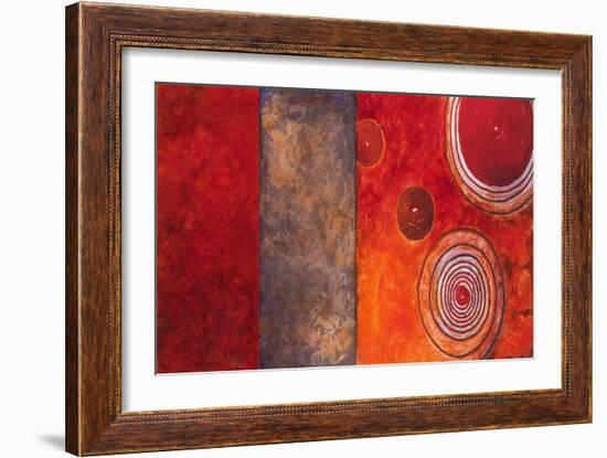 Red Spirals I-Lanie Loreth-Framed Art Print