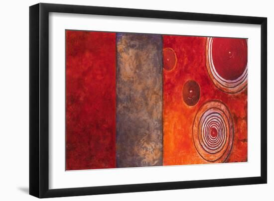 Red Spirals I-Lanie Loreth-Framed Art Print