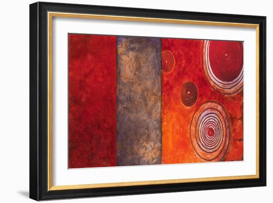 Red Spirals I-Lanie Loreth-Framed Art Print