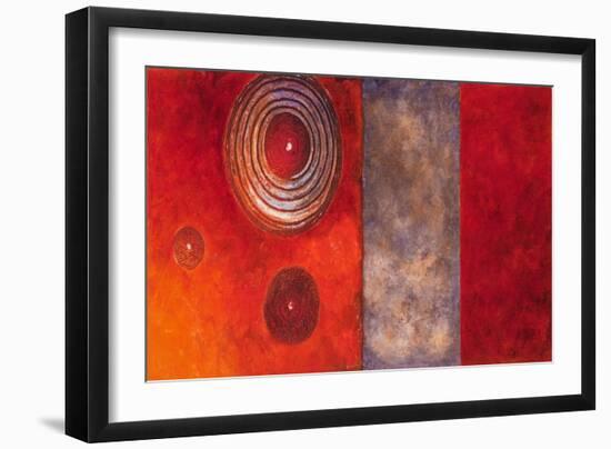 Red Spirals II-Lanie Loreth-Framed Art Print