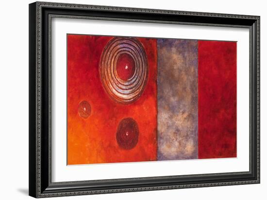 Red Spirals II-Lanie Loreth-Framed Art Print