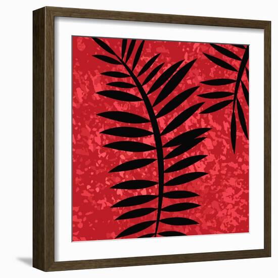 Red Sponge Fern II-Ruth Palmer-Framed Art Print