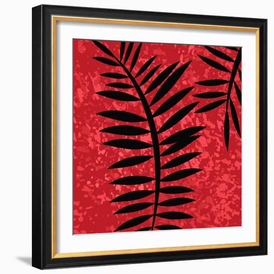 Red Sponge Fern II-Ruth Palmer-Framed Art Print