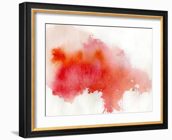 Red Spot, Watercolor Abstract Hand Painted Background-katritch-Framed Art Print