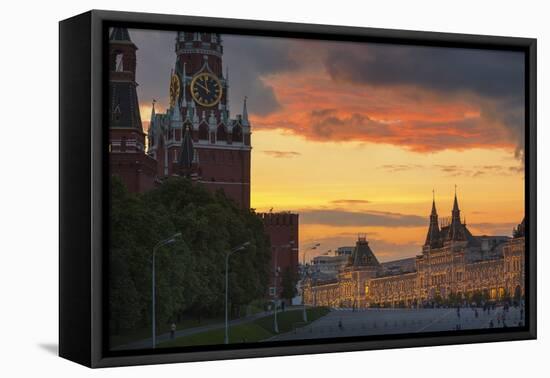 Red Square at Dusk.-Jon Hicks-Framed Premier Image Canvas