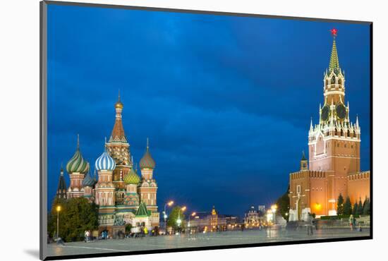 Red Square, St. Basil's Cathedral and the Savior's Tower of the Kremlin, UNESCO World Heritage Site-Miles Ertman-Mounted Photographic Print