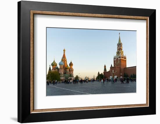 Red Square, St. Basil's Cathedral and the Savior's Tower of the Kremlin, UNESCO World Heritage Site-Miles Ertman-Framed Photographic Print