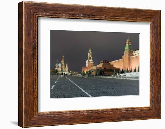 Red Square, St. Basil's Cathedral, Lenin's Tomb and walls of the Kremlin, UNESCO World Heritage Sit-Miles Ertman-Framed Photographic Print