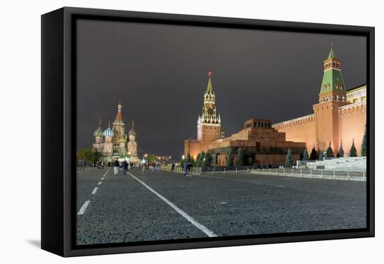 Red Square, St. Basil's Cathedral, Lenin's Tomb and walls of the Kremlin, UNESCO World Heritage Sit-Miles Ertman-Framed Premier Image Canvas