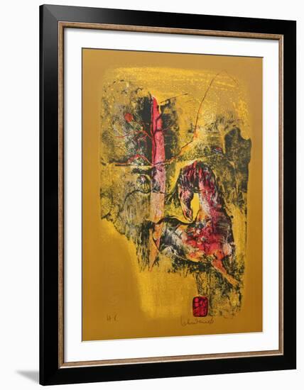 Red Stallion and Tree-Lebadang-Framed Collectable Print