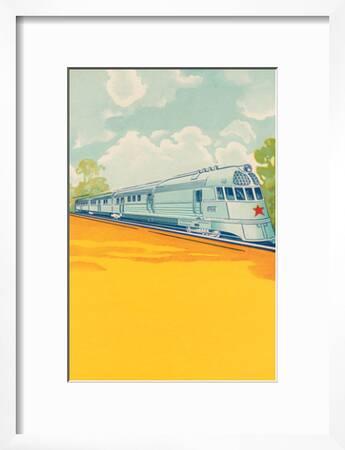 Red Star Bullet Train Art Print By Art Com