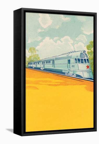 Red Star Bullet Train-null-Framed Stretched Canvas