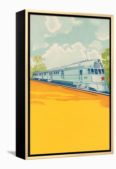 Red Star Bullet Train-null-Framed Stretched Canvas