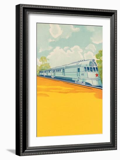 Red Star Bullet Train-null-Framed Art Print