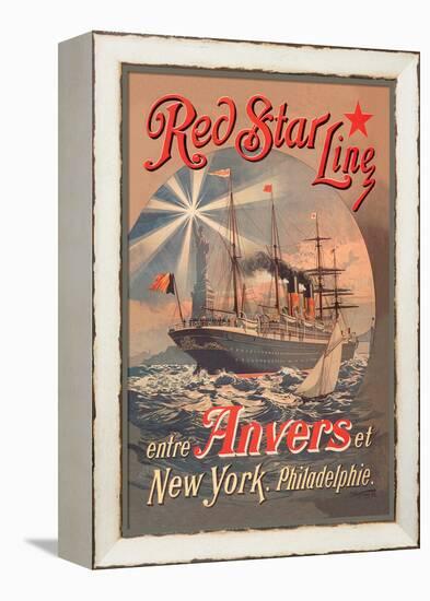 Red Star Cruise Line: Antwerp, New York, and Philadelphia-C. Satzmann-Framed Stretched Canvas