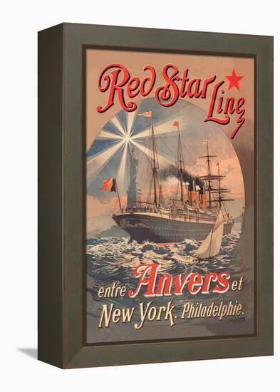 Red Star Cruise Line: Antwerp, New York, and Philadelphia-C. Satzmann-Framed Stretched Canvas