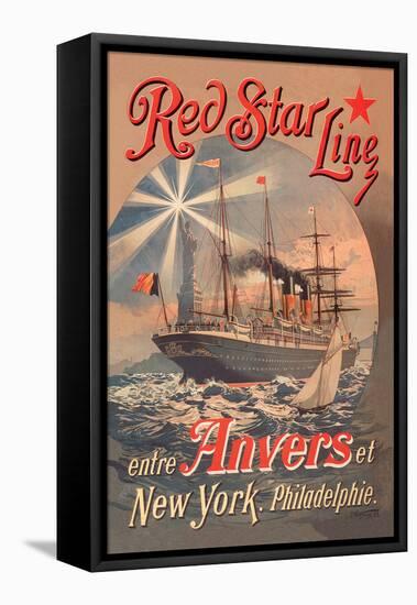 Red Star Cruise Line: Antwerp, New York, and Philadelphia-C. Satzmann-Framed Stretched Canvas