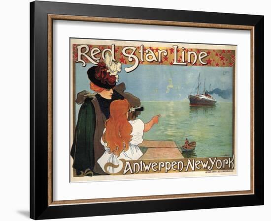 Red Star Line, 1899-Henri Cassiers-Framed Giclee Print