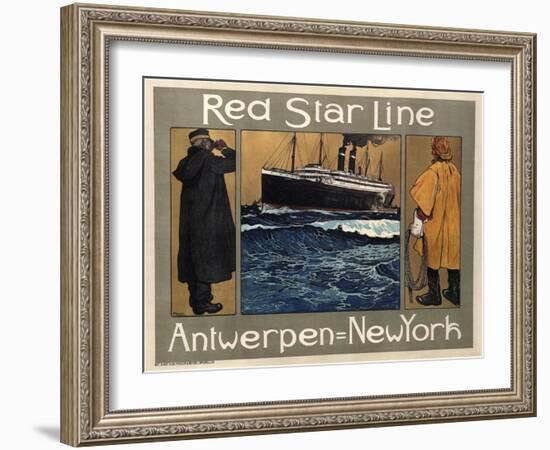 Red Star Line, 1908-Henri Cassiers-Framed Giclee Print