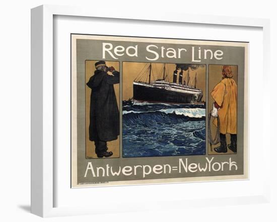 Red Star Line, 1908-Henri Cassiers-Framed Giclee Print