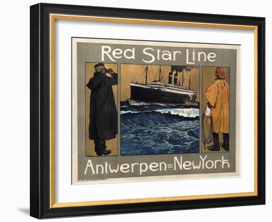 Red Star Line, 1908-Henri Cassiers-Framed Giclee Print