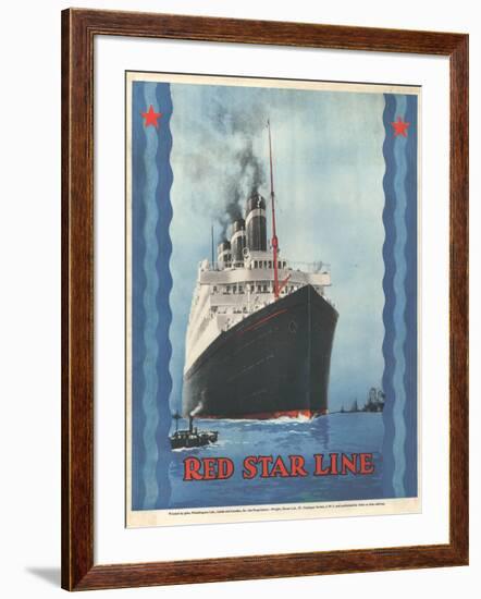 Red Star Lines, Cruise Ships, Ocean Liners, USA, 1930-null-Framed Giclee Print