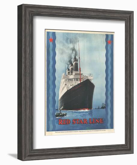 Red Star Lines, Cruise Ships, Ocean Liners, USA, 1930-null-Framed Giclee Print