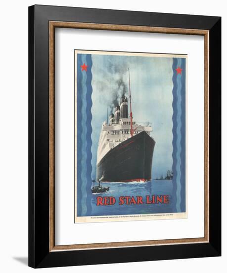 Red Star Lines, Cruise Ships, Ocean Liners, USA, 1930-null-Framed Giclee Print