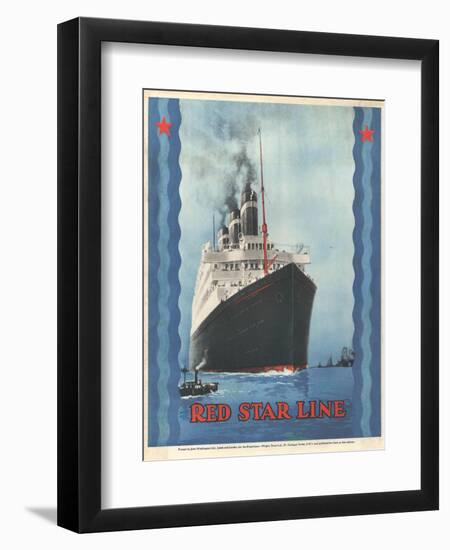 Red Star Lines, Cruise Ships, Ocean Liners, USA, 1930-null-Framed Giclee Print