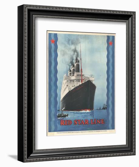 Red Star Lines, Cruise Ships, Ocean Liners, USA, 1930-null-Framed Giclee Print