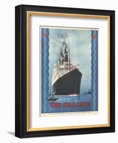 Red Star Lines, Cruise Ships, Ocean Liners, USA, 1930-null-Framed Giclee Print