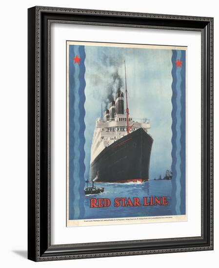 Red Star Lines, Cruise Ships, Ocean Liners, USA, 1930-null-Framed Giclee Print